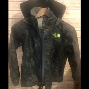 The North Face Kids Raincoat - Black and Green